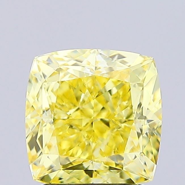 Loose Diamond - CUSHION MODIFIED 1.74ct Fancy Vivid Yellow VVS2: Loose Diamond - CUSHION MODIFIED 1.74ct Fancy Vivid Yellow VVS2 Source: This is a real non-mined Diamond that has been grown in a lab Shape: CUSHION MODIFIED Carats: 1.74 Color: Fancy Vivid Yellow Cer