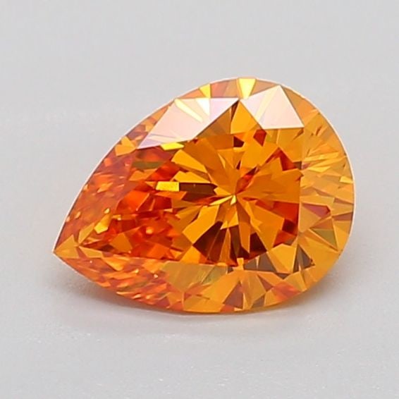 Loose Diamond - PEAR 0.74ct Fancy Vivid Orangey Yellow VS2: Loose Diamond - PEAR 0.74ct Fancy Vivid Orangey Yellow VS2 Source: This is a real non-mined Diamond that has been grown in a lab Shape: PEAR Carats: 0.74 Color: Fancy Vivid Orangey Yellow Certificatio