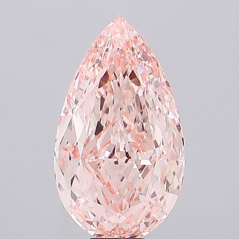 Loose Diamond - PEAR 18.62ct Fancy Vivid Pink VS1: Loose Diamond - PEAR 18.62ct Fancy Vivid Pink VS1 Source: This is a real non-mined Diamond that has been grown in a lab Shape: PEAR Carats: 18.62 Color: Fancy Vivid Pink Certification: IGI Video: