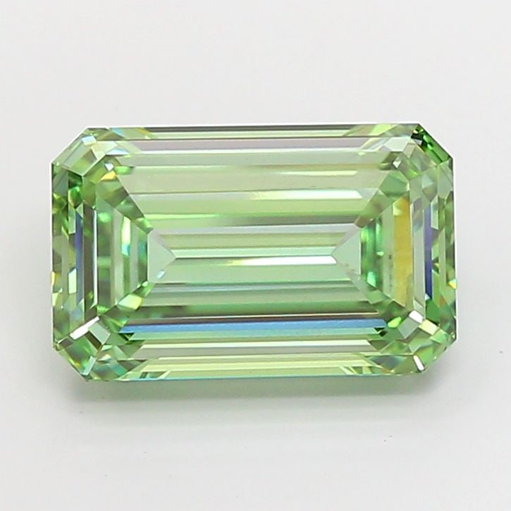 Loose Diamond - EMERALD 5.03ct Fancy Vivid Green VS1: Loose Diamond - EMERALD 5.03ct Fancy Vivid Green VS1 Source: This is a real non-mined Diamond that has been grown in a lab Shape: EMERALD Carats: 5.03 Color: Fancy Vivid Green Certification: IGI Video
