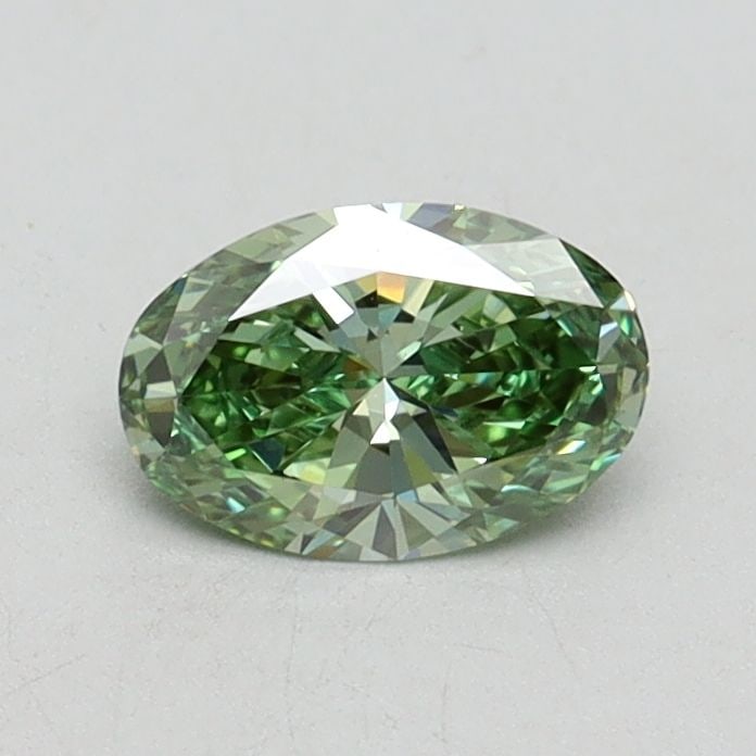 Loose Diamond - OVAL 0.5ct Fancy Vivid Green VVS2: Loose Diamond - OVAL 0.5ct Fancy Vivid Green VVS2 Source: This is a real non-mined Diamond that has been grown in a lab Shape: OVAL Carats: 0.5 Color: Fancy Vivid Green Certification: IGI Video: