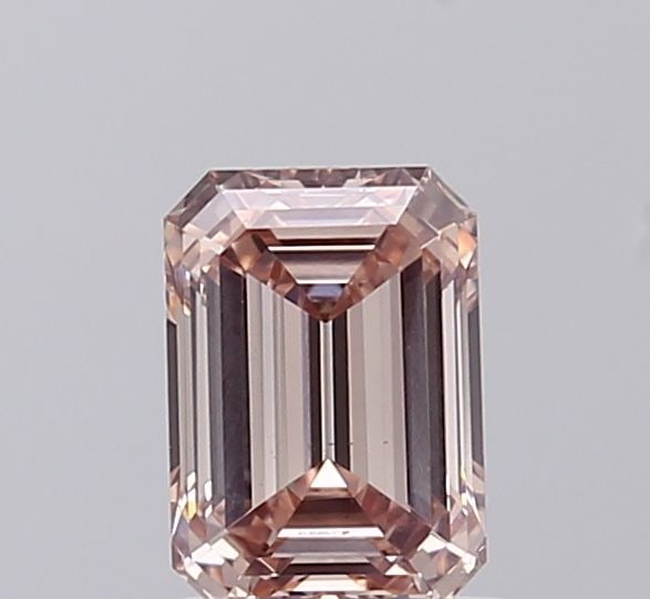 Loose Diamond - EMERALD 1.06ct Fancy Light Pinkish Brown VS1: Loose Diamond - EMERALD 1.06ct Fancy Light Pinkish Brown VS1 Source: This is a real non-mined Diamond that has been grown in a lab Shape: EMERALD Carats: 1.06 Color: Fancy Light Pinkish Brown Certific