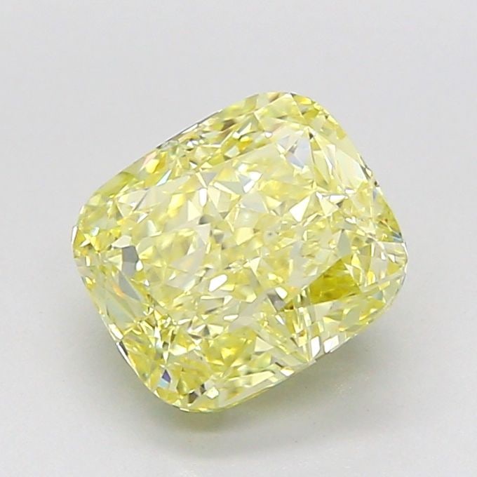 Loose Diamond - CUSHION MODIFIED 2.01ct Fancy Yellow VS1: Loose Diamond - CUSHION MODIFIED 2.01ct Fancy Yellow VS1 Source: This is a real non-mined Diamond that has been grown in a lab Shape: CUSHION MODIFIED Carats: 2.01 Color: Fancy Yellow Certification: I