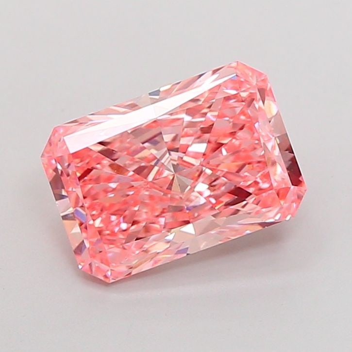Loose Diamond - RADIANT 3.02ct Fancy Vivid Pink VS1: Loose Diamond - RADIANT 3.02ct Fancy Vivid Pink VS1 Source: This is a real non-mined Diamond that has been grown in a lab Shape: RADIANT Carats: 3.02 Color: Fancy Vivid Pink Certification: IGI Video: