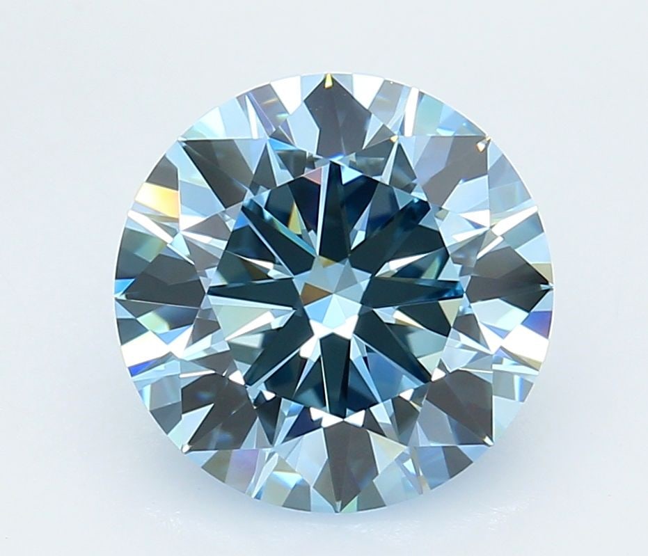 Loose Diamond - ROUND 3.9ct Fancy Vivid Blue VVS1: Loose Diamond - ROUND 3.9ct Fancy Vivid Blue VVS1 Source: This is a real non-mined Diamond that has been grown in a lab Shape: ROUND Carats: 3.9 Color: Fancy Vivid Blue Certification: IGI Video: