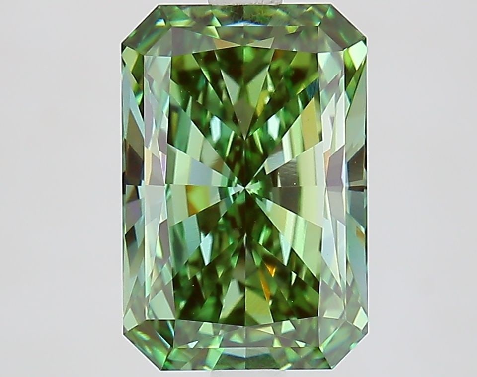 Loose Diamond - RADIANT 3.5ct Fancy Vivid Green VVS2: Loose Diamond - RADIANT 3.5ct Fancy Vivid Green VVS2 Source: This is a real non-mined Diamond that has been grown in a lab Shape: RADIANT Carats: 3.5 Color: Fancy Vivid Green Certification: IGI Video: