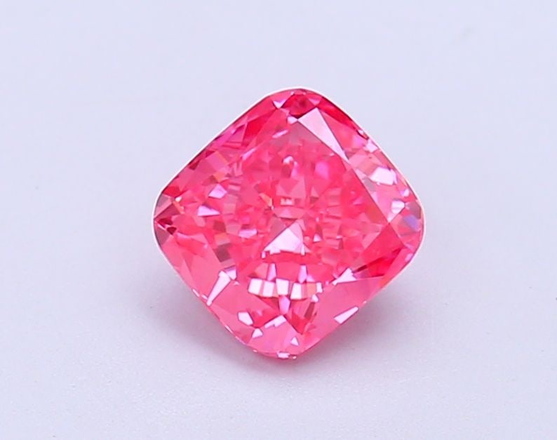 Loose Diamond - CUSHION MODIFIED 1.03ct Fancy Vivid Pink VS1: Loose Diamond - CUSHION MODIFIED 1.03ct Fancy Vivid Pink VS1 Source: This is a real non-mined Diamond that has been grown in a lab Shape: CUSHION MODIFIED Carats: 1.03 Color: Fancy Vivid Pink Certific