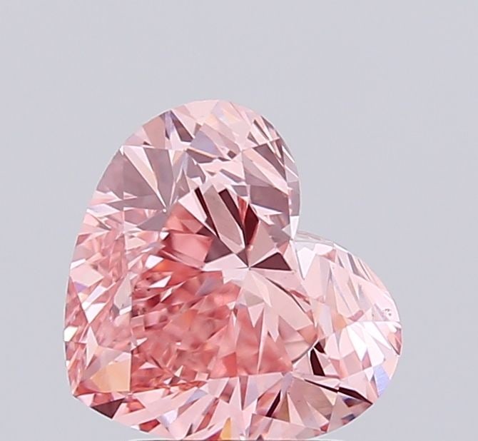 Loose Diamond - HEART 2.09ct Fancy Vivid Pink VS1: Loose Diamond - HEART 2.09ct Fancy Vivid Pink VS1 Source: This is a real non-mined Diamond that has been grown in a lab Shape: HEART Carats: 2.09 Color: Fancy Vivid Pink Certification: IGI Video: