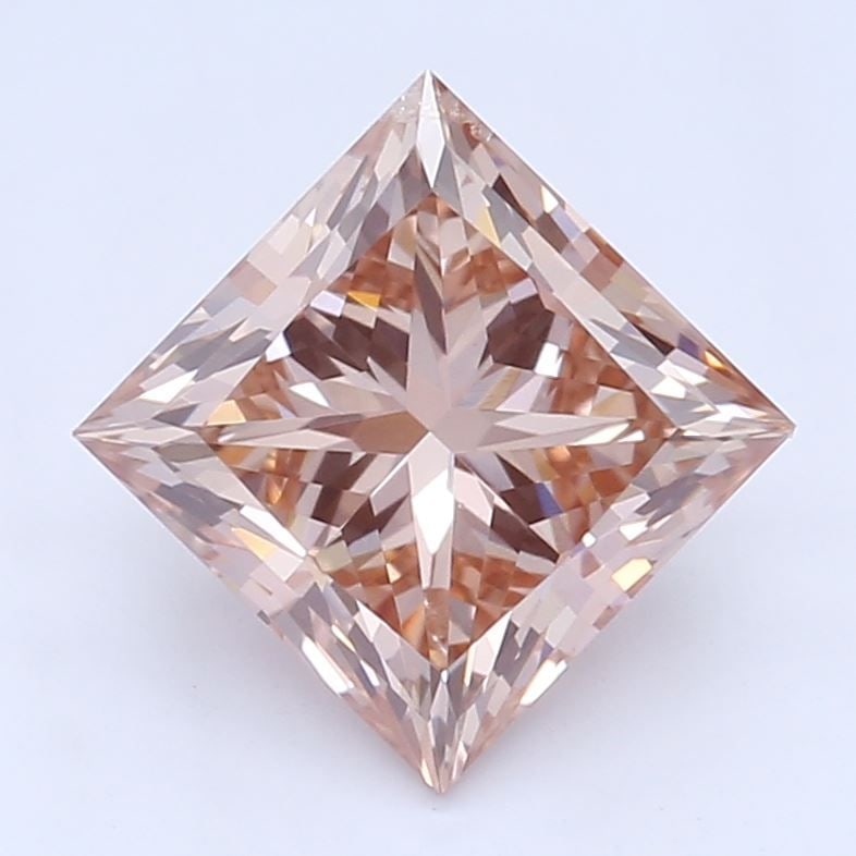 Loose Diamond - PRINCESS 0.94ct Fancy Brownish Orangey Pink SI1: Loose Diamond - PRINCESS 0.94ct Fancy Brownish Orangey Pink SI1 Source: This is a real non-mined Diamond that has been grown in a lab Shape: PRINCESS Carats: 0.94 Color: Fancy Brownish Orangey Pink Ce