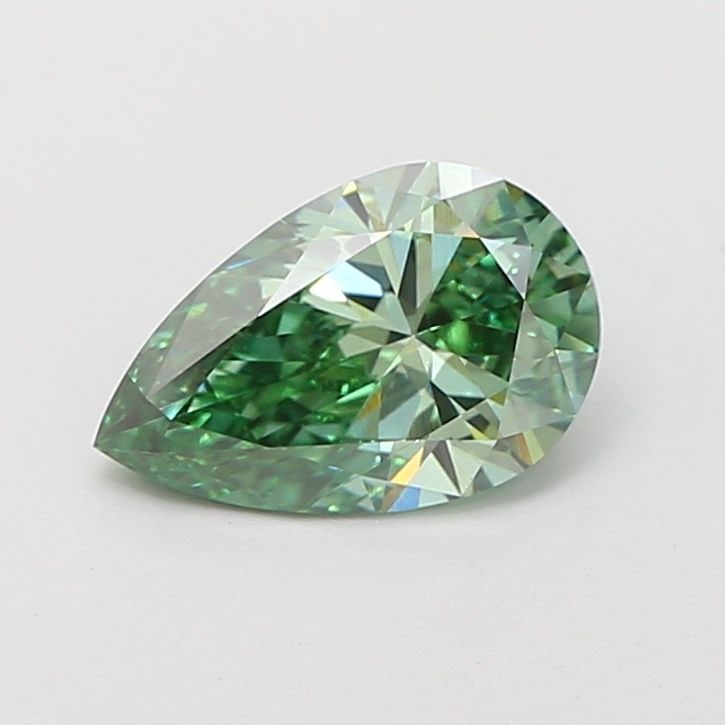 Loose Diamond - PEAR 1.04ct Fancy Vivid Green VVS2: Loose Diamond - PEAR 1.04ct Fancy Vivid Green VVS2 Source: This is a real non-mined Diamond that has been grown in a lab Shape: PEAR Carats: 1.04 Color: Fancy Vivid Green Certification: IGI Video: