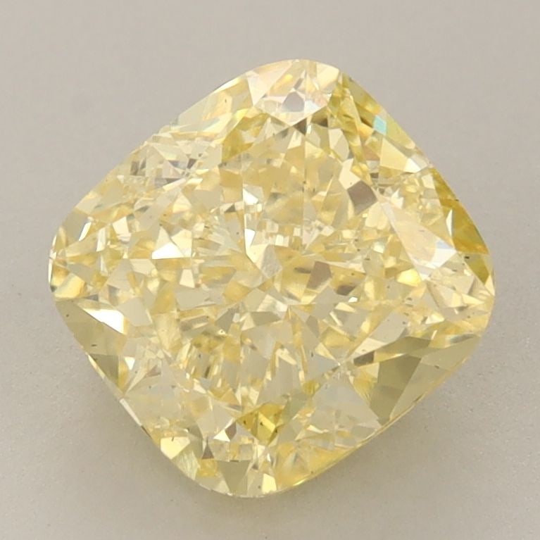 Loose Diamond - CUSHION BRILLIANT 2.7ct Fancy Vivid Yellow VS2: Loose Diamond - CUSHION BRILLIANT 2.7ct Fancy Vivid Yellow VS2 Source: This is a real non-mined Diamond that has been grown in a lab Shape: CUSHION BRILLIANT Carats: 2.7 Color: Fancy Vivid Yellow Cert