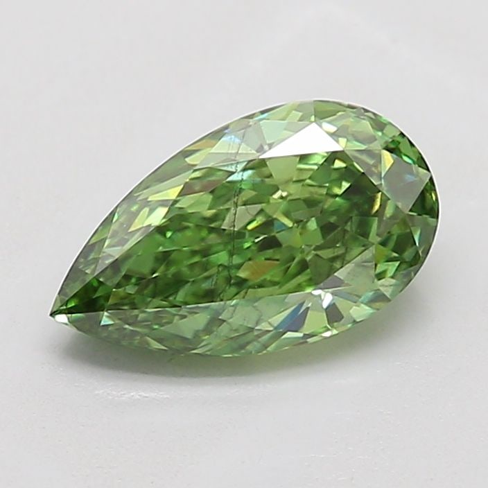 Loose Diamond - PEAR 1.22ct Fancy Vivid Green VS2: Loose Diamond - PEAR 1.22ct Fancy Vivid Green VS2 Source: This is a real non-mined Diamond that has been grown in a lab Shape: PEAR Carats: 1.22 Color: Fancy Vivid Green Certification: IGI Video: