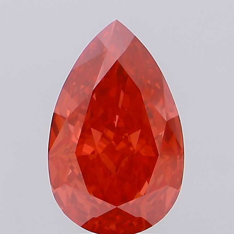 Loose Diamond - PEAR 5.27ct Fancy Vivid Red VS1: Loose Diamond - PEAR 5.27ct Fancy Vivid Red VS1 Source: This is a real non-mined Diamond that has been grown in a lab Shape: PEAR Carats: 5.27 Color: Fancy Vivid Red Certification: IGI Video: