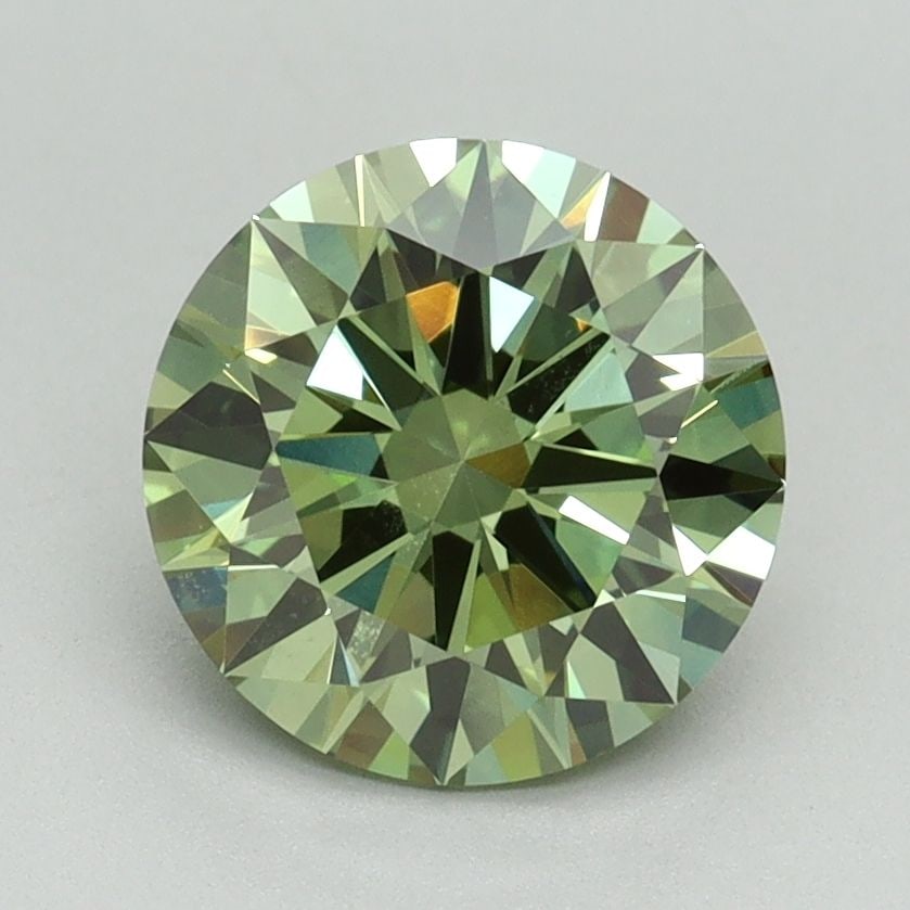 Ideal Loose Diamond - ROUND 1.82ct Fancy Vivid Green VVS2: Ideal Loose Diamond - ROUND 1.82ct Fancy Vivid Green VVS2 Source: This is a real non-mined Diamond that has been grown in a lab Shape: ROUND Carats: 1.82 Color: Fancy Vivid Green Certification: IGI Vi