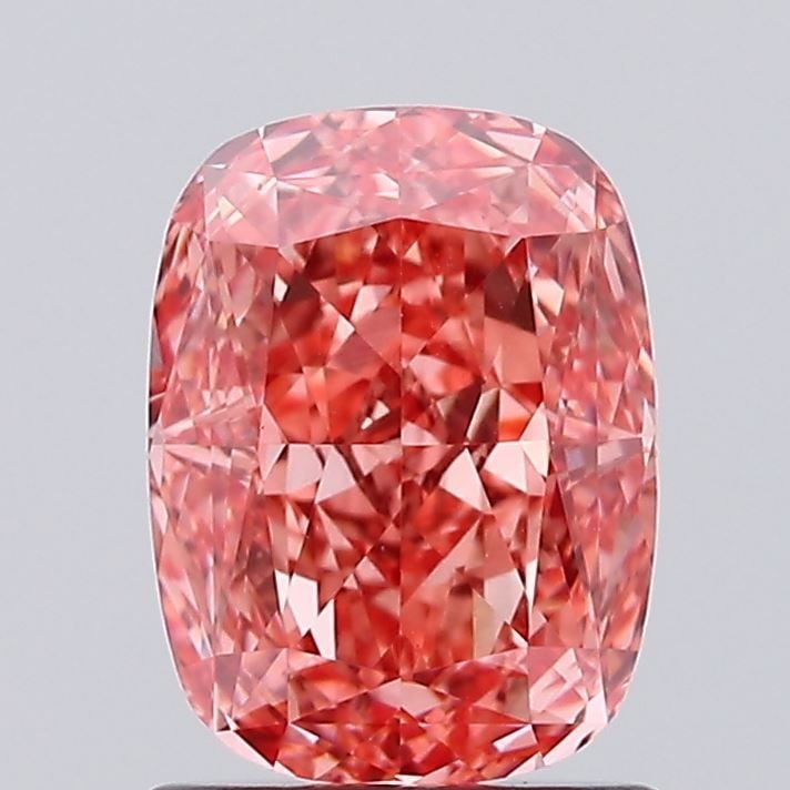 Loose Diamond - CUSHION BRILLIANT 1.38ct Fancy Vivid Pink VS1: Loose Diamond - CUSHION BRILLIANT 1.38ct Fancy Vivid Pink VS1 Source: This is a real non-mined Diamond that has been grown in a lab Shape: CUSHION BRILLIANT Carats: 1.38 Color: Fancy Vivid Pink Certif