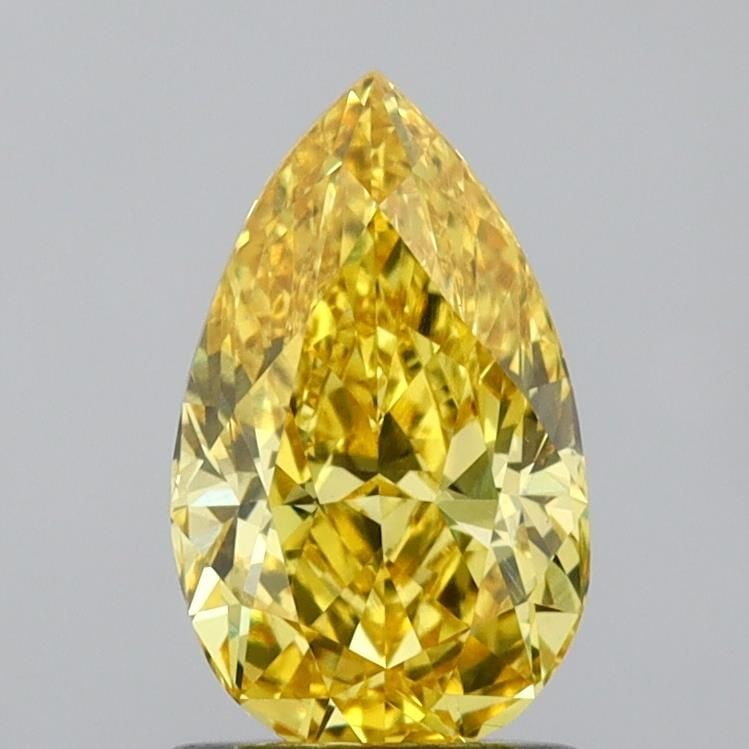 Loose Diamond - PEAR 1.19ct Fancy Vivid Yellow VS1: Loose Diamond - PEAR 1.19ct Fancy Vivid Yellow VS1 Source: This is a real non-mined Diamond that has been grown in a lab Shape: PEAR Carats: 1.19 Color: Fancy Vivid Yellow Certification: IGI Video: