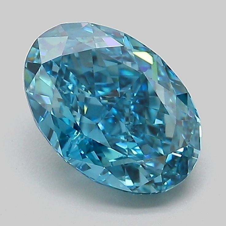 Loose Diamond - OVAL 2.07ct Fancy Vivid Blue VVS2: Loose Diamond - OVAL 2.07ct Fancy Vivid Blue VVS2 Source: This is a real non-mined Diamond that has been grown in a lab Shape: OVAL Carats: 2.07 Color: Fancy Vivid Blue Certification: IGI Video: