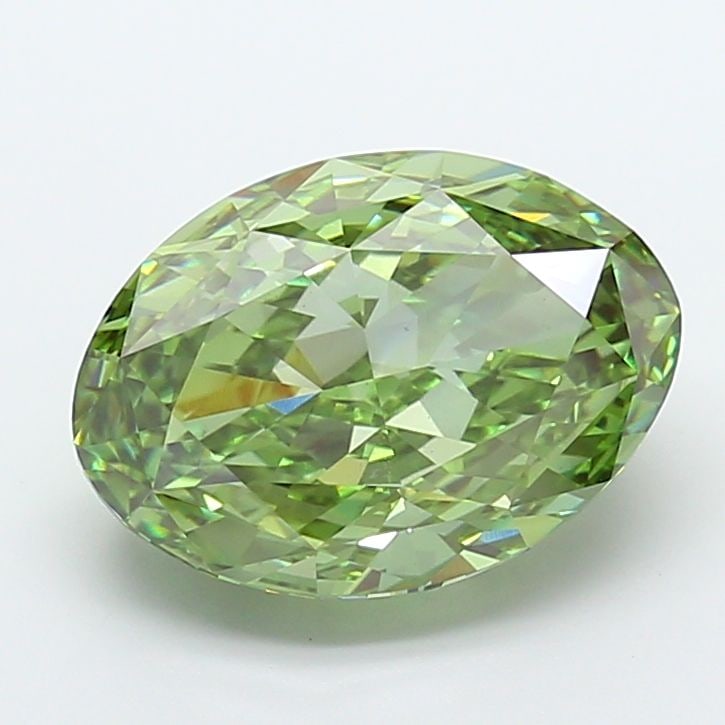 Loose Diamond - OVAL 10.01ct Fancy Vivid Green VS1: Loose Diamond - OVAL 10.01ct Fancy Vivid Green VS1 Source: This is a real non-mined Diamond that has been grown in a lab Shape: OVAL Carats: 10.01 Color: Fancy Vivid Green Certification: IGI Video: