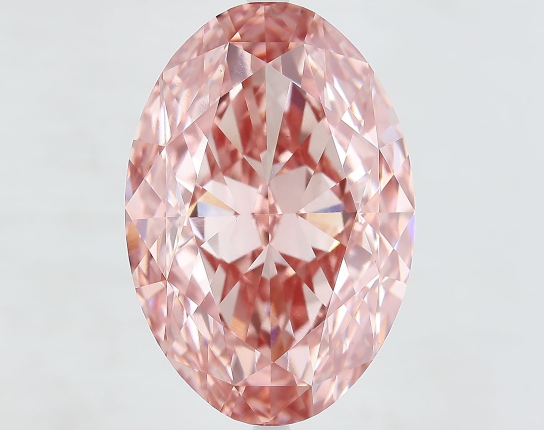 Loose Diamond - OVAL 21.0ct Fancy Vivid Pink VS1: Loose Diamond - OVAL 21.0ct Fancy Vivid Pink VS1 Source: This is a real non-mined Diamond that has been grown in a lab Shape: OVAL Carats: 21.0 Color: Fancy Vivid Pink Certification: IGI Video: