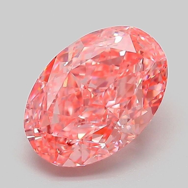 Loose Diamond - OVAL 2.16ct Fancy Vivid Pink VVS2: Loose Diamond - OVAL 2.16ct Fancy Vivid Pink VVS2 Source: This is a real non-mined Diamond that has been grown in a lab Shape: OVAL Carats: 2.16 Color: Fancy Vivid Pink Certification: IGI Video: