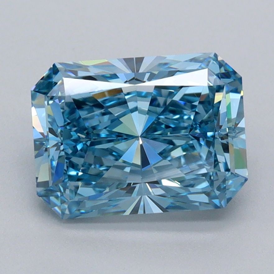 Loose Diamond - RADIANT 2.54ct Fancy Vivid Blue VVS1: Loose Diamond - RADIANT 2.54ct Fancy Vivid Blue VVS1 Source: This is a real non-mined Diamond that has been grown in a lab Shape: RADIANT Carats: 2.54 Color: Fancy Vivid Blue Certification: IGI Video: