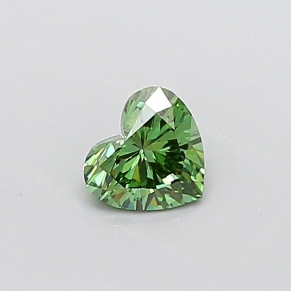 Loose Diamond - HEART 0.5ct Fancy Vivid Green VVS2: Loose Diamond - HEART 0.5ct Fancy Vivid Green VVS2 Source: This is a real non-mined Diamond that has been grown in a lab Shape: HEART Carats: 0.5 Color: Fancy Vivid Green Certification: IGI Video: