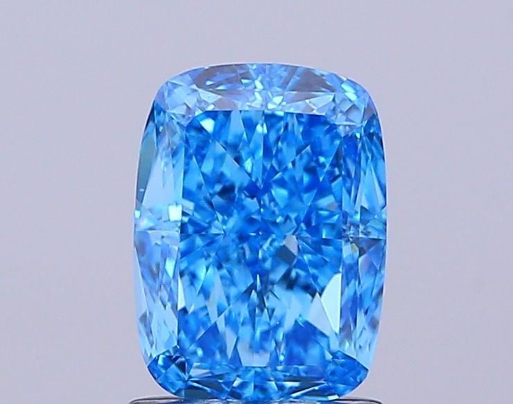 Loose Diamond - CUSHION MODIFIED 1.52ct Fancy Vivid Blue VVS2: Loose Diamond - CUSHION MODIFIED 1.52ct Fancy Vivid Blue VVS2 Source: This is a real non-mined Diamond that has been grown in a lab Shape: CUSHION MODIFIED Carats: 1.52 Color: Fancy Vivid Blue Certifi
