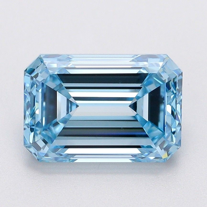 Loose Diamond - EMERALD 5.0ct Fancy Vivid Blue VS1: Loose Diamond - EMERALD 5.0ct Fancy Vivid Blue VS1 Source: This is a real non-mined Diamond that has been grown in a lab Shape: EMERALD Carats: 5.0 Color: Fancy Vivid Blue Certification: IGI Video: