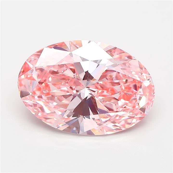 Loose Diamond - OVAL 6.08ct Fancy Vivid Pink VVS2: Loose Diamond - OVAL 6.08ct Fancy Vivid Pink VVS2 Source: This is a real non-mined Diamond that has been grown in a lab Shape: OVAL Carats: 6.08 Color: Fancy Vivid Pink Certification: IGI Video: