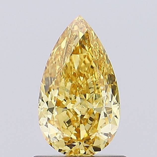 Loose Diamond - PEAR 0.96ct Fancy Intense Yellow VS1: Loose Diamond - PEAR 0.96ct Fancy Intense Yellow VS1 Source: This is a real non-mined Diamond that has been grown in a lab Shape: PEAR Carats: 0.96 Color: Fancy Intense Yellow Certification: IGI Video