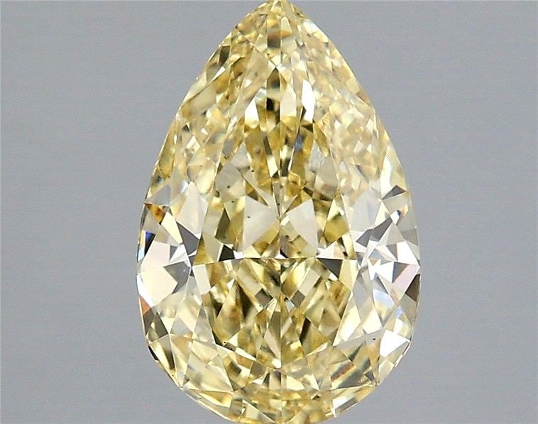 Loose Diamond - PEAR 2.07ct Fancy Intense Yellow VS2: Loose Diamond - PEAR 2.07ct Fancy Intense Yellow VS2 Source: This is a real non-mined Diamond that has been grown in a lab Shape: PEAR Carats: 2.07 Color: Fancy Intense Yellow Certification: IGI Video