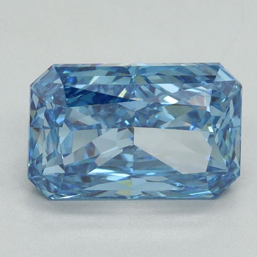 Loose Diamond - RADIANT 2.58ct Fancy Vivid Blue VVS2: Loose Diamond - RADIANT 2.58ct Fancy Vivid Blue VVS2 Source: This is a real non-mined Diamond that has been grown in a lab Shape: RADIANT Carats: 2.58 Color: Fancy Vivid Blue Certification: IGI Video: