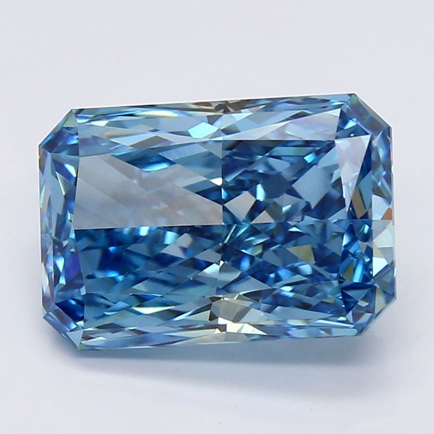 Loose Diamond - RADIANT 2.69ct Fancy Vivid Blue VS1: Loose Diamond - RADIANT 2.69ct Fancy Vivid Blue VS1 Source: This is a real non-mined Diamond that has been grown in a lab Shape: RADIANT Carats: 2.69 Color: Fancy Vivid Blue Certification: NONE Video: