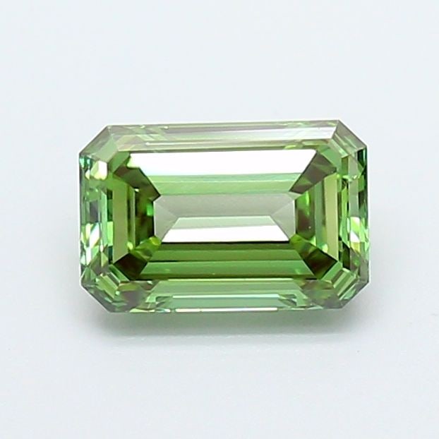 Loose Diamond - EMERALD 1.13ct Fancy Vivid Green VS1: Loose Diamond - EMERALD 1.13ct Fancy Vivid Green VS1 Source: This is a real non-mined Diamond that has been grown in a lab Shape: EMERALD Carats: 1.13 Color: Fancy Vivid Green Certification: IGI Video