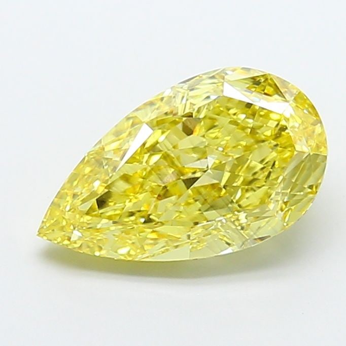 Loose Diamond - PEAR 5.14ct Fancy Vivid Yellow VS2: Loose Diamond - PEAR 5.14ct Fancy Vivid Yellow VS2 Source: This is a real non-mined Diamond that has been grown in a lab Shape: PEAR Carats: 5.14 Color: Fancy Vivid Yellow Certification: IGI Video: