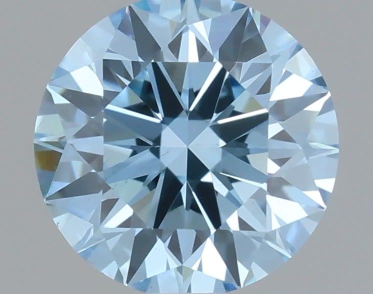 Ideal Loose Diamond - ROUND 0.59ct Fancy Vivid Blue VS2: Ideal Loose Diamond - ROUND 0.59ct Fancy Vivid Blue VS2 Source: This is a real non-mined Diamond that has been grown in a lab Shape: ROUND Carats: 0.59 Color: Fancy Vivid Blue Certification: IGI Video