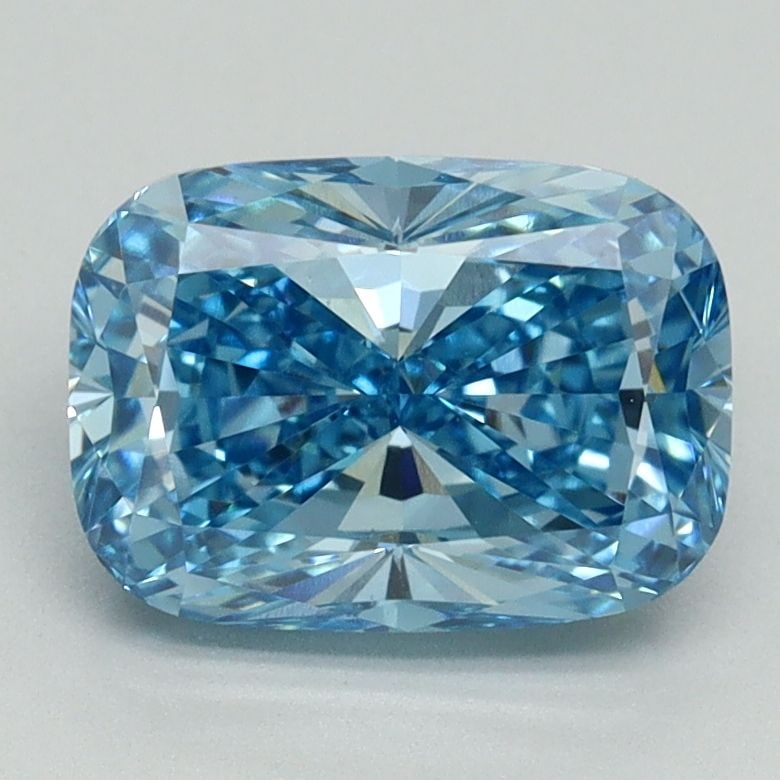 Loose Diamond - CUSHION BRILLIANT 2.09ct Fancy Vivid Blue VS1: Loose Diamond - CUSHION BRILLIANT 2.09ct Fancy Vivid Blue VS1 Source: This is a real non-mined Diamond that has been grown in a lab Shape: CUSHION BRILLIANT Carats: 2.09 Color: Fancy Vivid Blue Certif