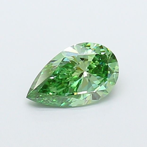 Loose Diamond - PEAR 1.0ct Fancy Vivid Green VS1: Loose Diamond - PEAR 1.0ct Fancy Vivid Green VS1 Source: This is a real non-mined Diamond that has been grown in a lab Shape: PEAR Carats: 1.0 Color: Fancy Vivid Green Certification: IGI Video: