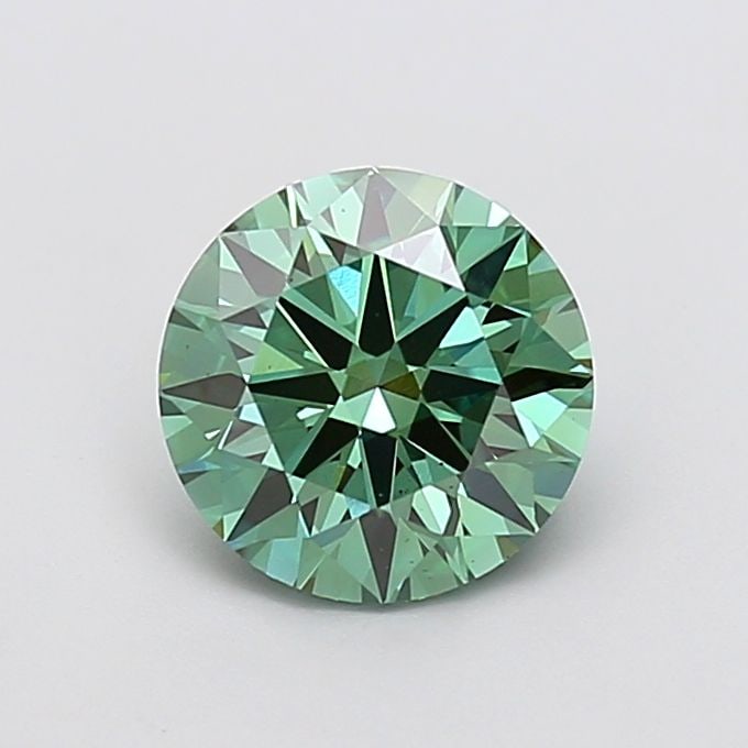 Ideal Loose Diamond - ROUND 2.09ct Fancy Vivid Green VS1: Ideal Loose Diamond - ROUND 2.09ct Fancy Vivid Green VS1 Source: This is a real non-mined Diamond that has been grown in a lab Shape: ROUND Carats: 2.09 Color: Fancy Vivid Green Certification: IGI Vid