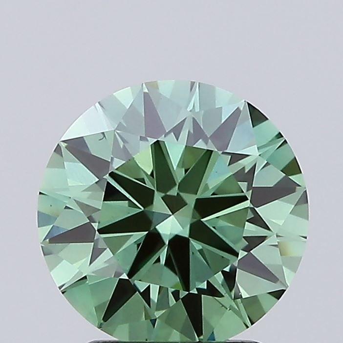 Loose Diamond - ROUND 1.97ct Fancy Vivid Green VS1: Loose Diamond - ROUND 1.97ct Fancy Vivid Green VS1 Source: This is a real non-mined Diamond that has been grown in a lab Shape: ROUND Carats: 1.97 Color: Fancy Vivid Green Certification: IGI Video: