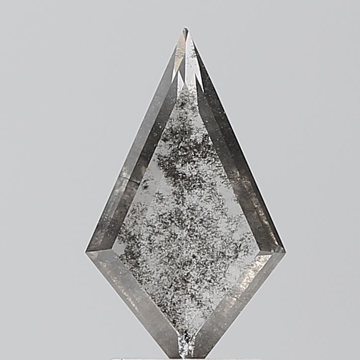 Loose Diamond - KITE 1.02ct Salt and Pepper I2: Loose Diamond - KITE 1.02ct Salt and Pepper I2 Source: This is a real non-mined Diamond that has been grown in a lab Shape: KITE Carats: 1.02 Color: Salt and Pepper Certification: NONE Video: