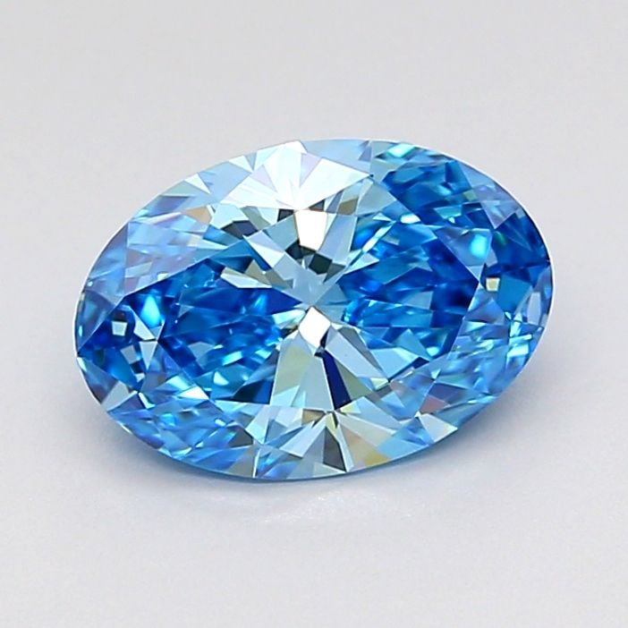 Loose Diamond - OVAL 1.32ct Fancy Vivid Blue VVS2: Loose Diamond - OVAL 1.32ct Fancy Vivid Blue VVS2 Source: This is a real non-mined Diamond that has been grown in a lab Shape: OVAL Carats: 1.32 Color: Fancy Vivid Blue Certification: IGI Video: