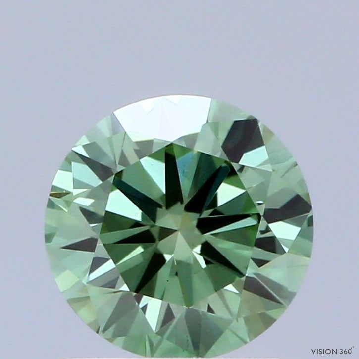 Loose Diamond - ROUND 1.0ct Fancy Vivid Green VS1: Loose Diamond - ROUND 1.0ct Fancy Vivid Green VS1 Source: This is a real non-mined Diamond that has been grown in a lab Shape: ROUND Carats: 1.0 Color: Fancy Vivid Green Certification: IGI Video: