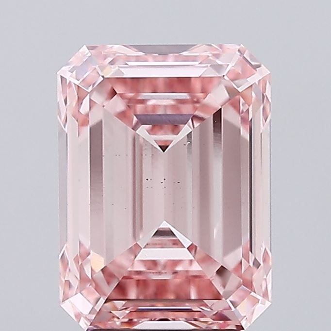 Loose Diamond - EMERALD 4.09ct Fancy Intense Pink VS2: Loose Diamond - EMERALD 4.09ct Fancy Intense Pink VS2 Source: This is a real non-mined Diamond that has been grown in a lab Shape: EMERALD Carats: 4.09 Color: Fancy Intense Pink Certification: IGI Vid