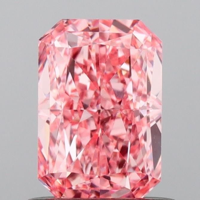 Loose Diamond - RADIANT 0.82ct Fancy Vivid Pink VVS2: Loose Diamond - RADIANT 0.82ct Fancy Vivid Pink VVS2 Source: This is a real non-mined Diamond that has been grown in a lab Shape: RADIANT Carats: 0.82 Color: Fancy Vivid Pink Certification: IGI Video: