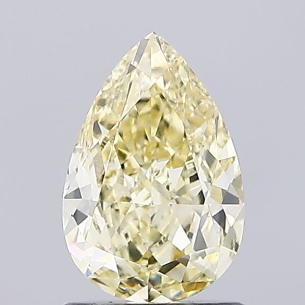 Loose Diamond - PEAR 1.24ct Fancy Yellow VVS1: Loose Diamond - PEAR 1.24ct Fancy Yellow VVS1 Source: This is a real non-mined Diamond that has been grown in a lab Shape: PEAR Carats: 1.24 Color: Fancy Yellow Certification: IGI Video: