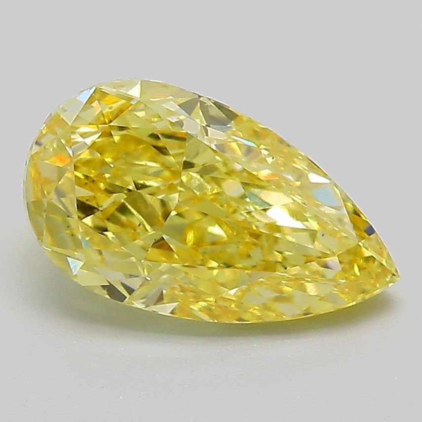 Loose Diamond - PEAR 2.2ct Fancy Vivid Yellow VS2: Loose Diamond - PEAR 2.2ct Fancy Vivid Yellow VS2 Source: This is a real non-mined Diamond that has been grown in a lab Shape: PEAR Carats: 2.2 Color: Fancy Vivid Yellow Certification: IGI Video: