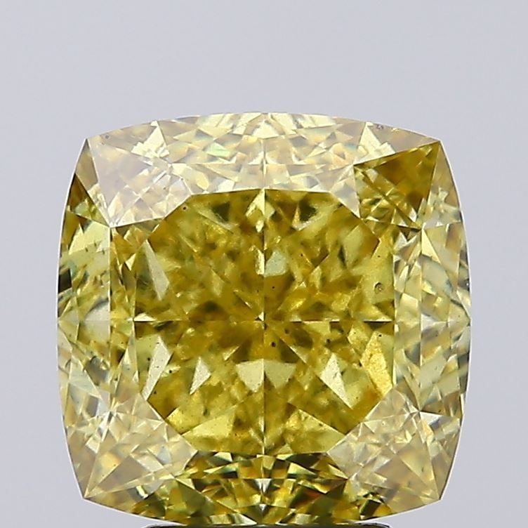 Loose Diamond - CUSHION MODIFIED 5.51ct Fancy Intense Yellow VS2: Loose Diamond - CUSHION MODIFIED 5.51ct Fancy Intense Yellow VS2 Source: This is a real non-mined Diamond that has been grown in a lab Shape: CUSHION MODIFIED Carats: 5.51 Color: Fancy Intense Yellow 