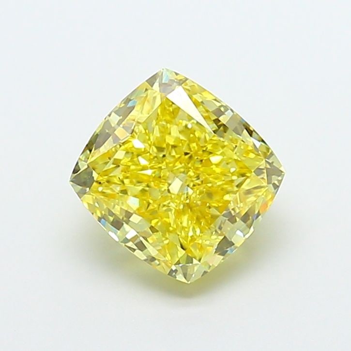 Loose Diamond - CUSHION MODIFIED 3.03ct Fancy Intense Yellow VS2: Loose Diamond - CUSHION MODIFIED 3.03ct Fancy Intense Yellow VS2 Source: This is a real non-mined Diamond that has been grown in a lab Shape: CUSHION MODIFIED Carats: 3.03 Color: Fancy Intense Yellow 