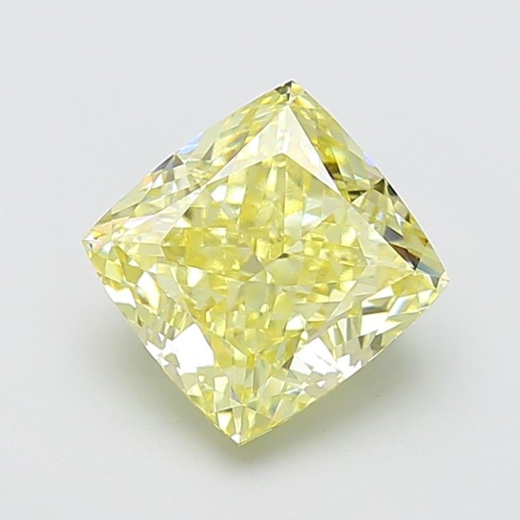 Loose Diamond - CUSHION MODIFIED 4.08ct Fancy Yellow VVS2: Loose Diamond - CUSHION MODIFIED 4.08ct Fancy Yellow VVS2 Source: This is a real non-mined Diamond that has been grown in a lab Shape: CUSHION MODIFIED Carats: 4.08 Color: Fancy Yellow Certification: 